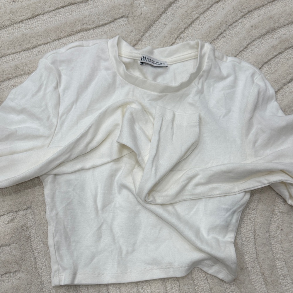 Zara Cream Long Sleeve Tee